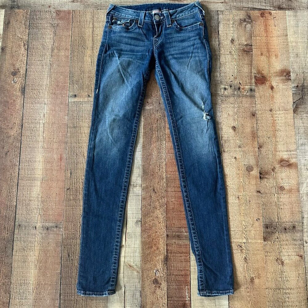 True Religion Womens Skinny Jeans Size 27 Blue Denim